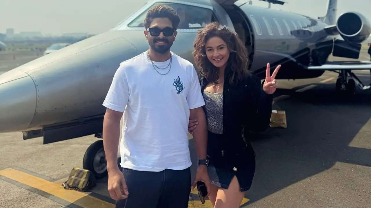 Seerat Kapoor hits back at trolls for calling her 'Allu Arjun's property': 'Admire with dignity' Allu Arjun with Seerat Kapoor (Pic/Instagram)