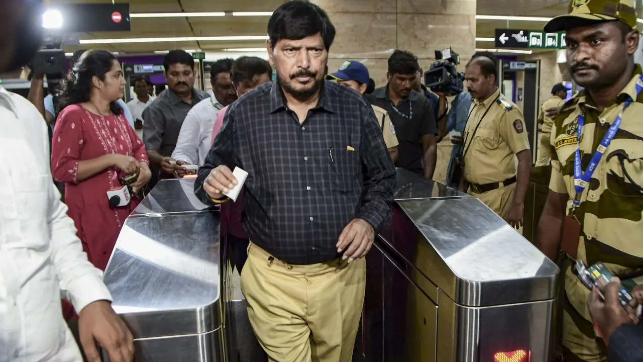 Union Minister of State Ramdas Athawale. Pic/ PTI