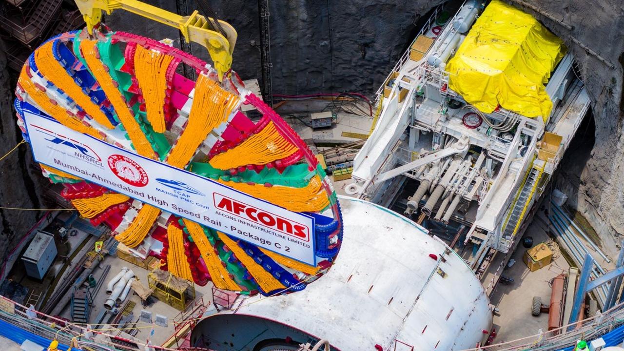 NHSRCL stated that each cutterhead is equipped with 84 cutter discs, 124 scrapers and 16 bucket lips, officials said, adding that these components help in excavation and the removal of debris during tunnelling operations