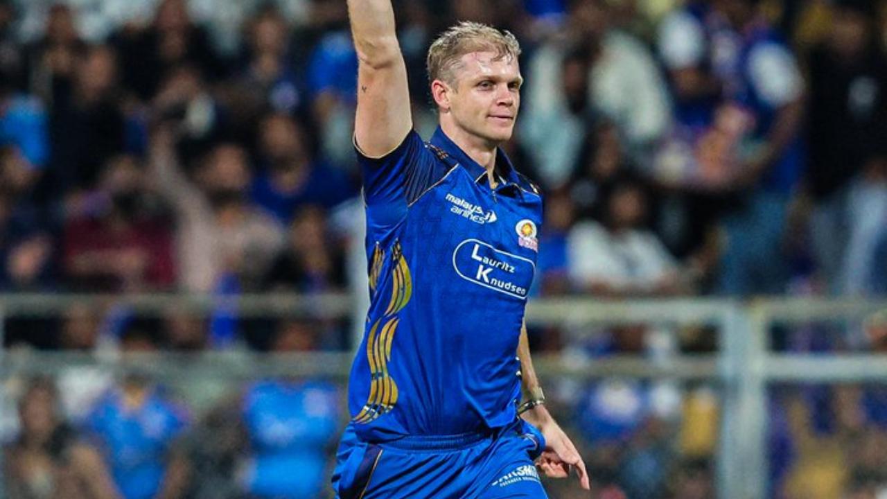 Mumbai Indians' (MI) Corbin Bosch returned with the figures of two wickets for 20 runs in two overs. Allah Ghazanfar, Raghu Sharma, and Will Jacks also bagged one wicket each. Jasprit Bumrah and Deepak Chahar went wicketless in the IPL 2026 match against LSG (Pic: X/@mipaltan)