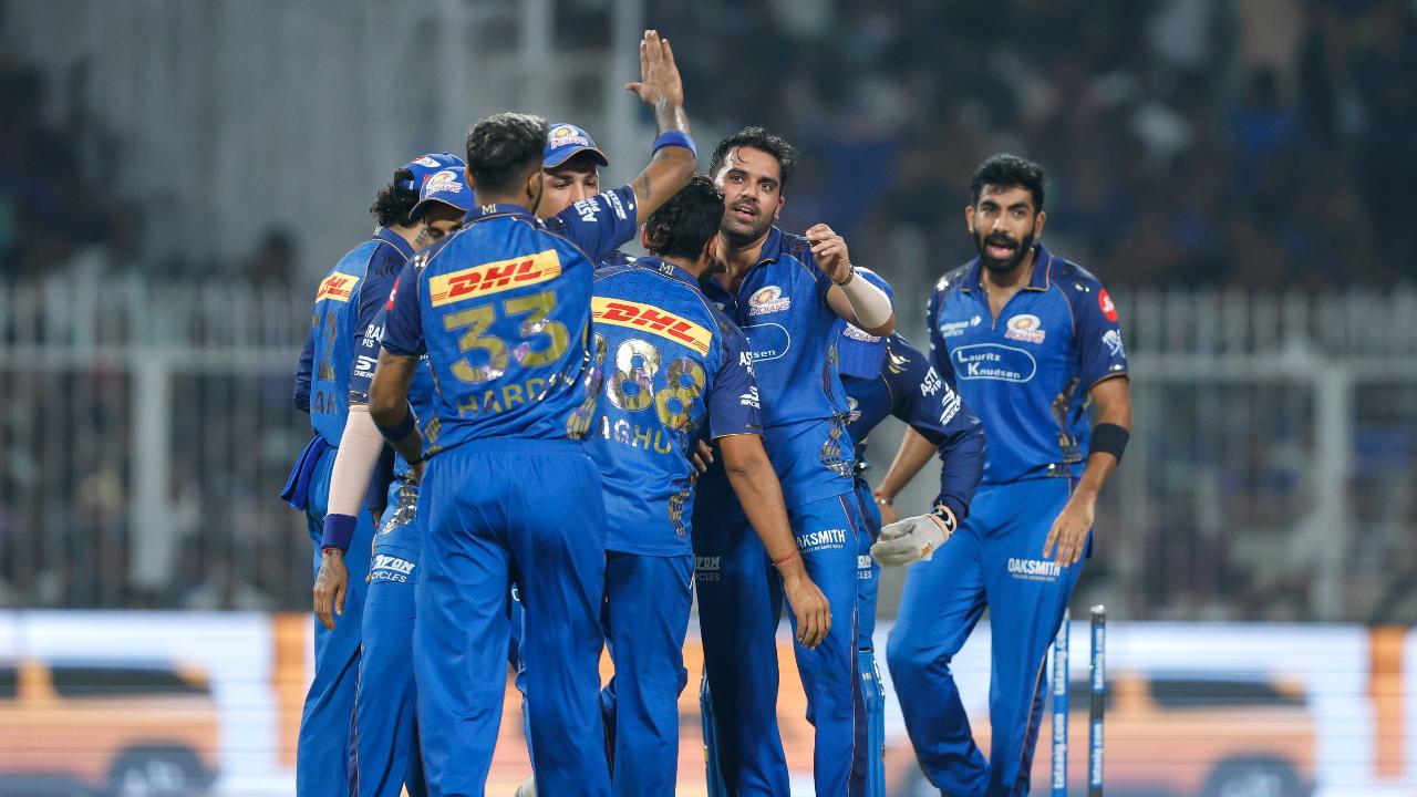 The "Paltan" is already eliminated from the tournament. Currently, the "Men in Blue and Gold" are placed in the ninth position with four wins and nine defeats. They also have a net run rate (NRR) of -0.510 and eight points (Pic: X/@IPL)
