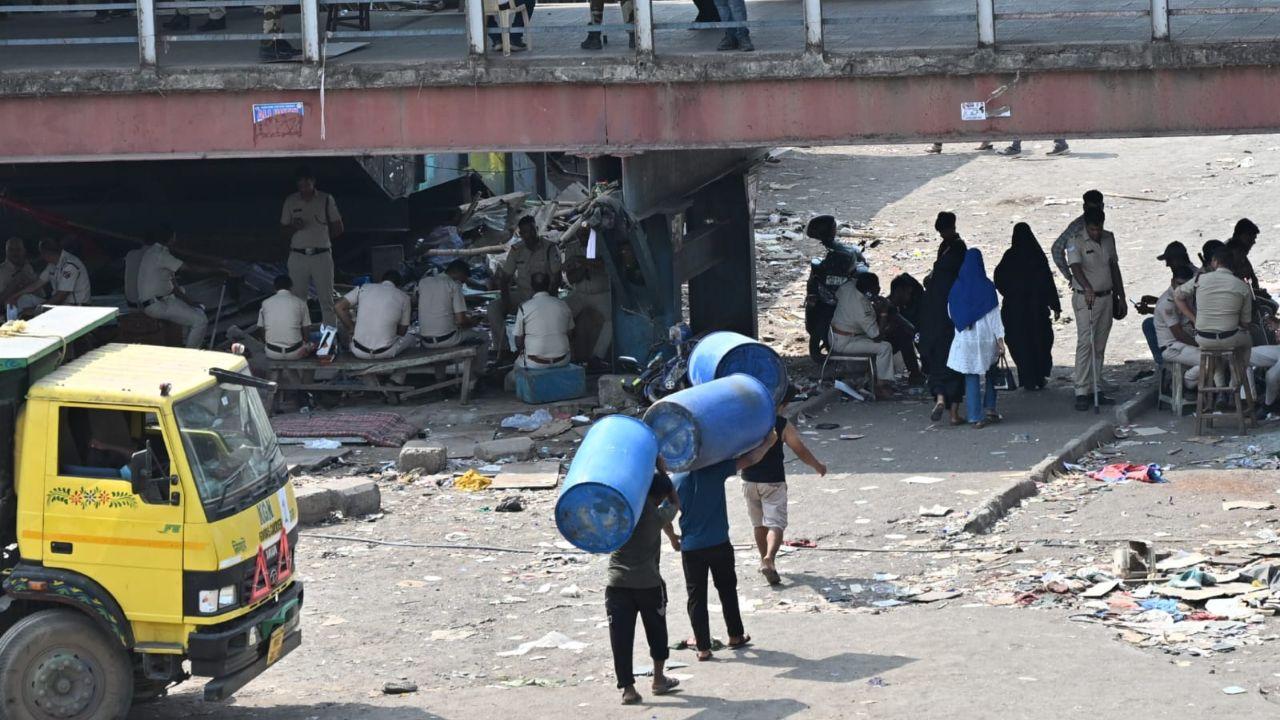 Officials said nearly 50 per cent of the dismantling work on the upper floors had been completed and the remaining work is expected to finish by Saturday Officials said nearly 50 per cent of the dismantling work on the upper floors had been completed and the remaining work is expected to finish by Saturday