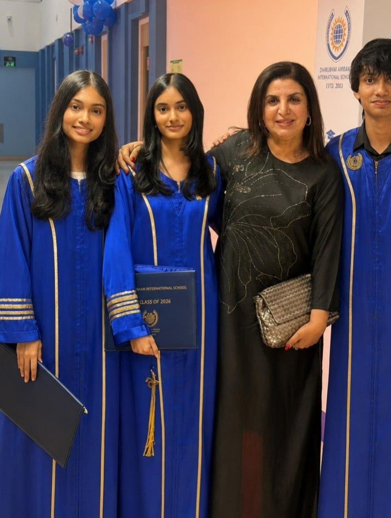 Farah even shared a rare picture with her three kids at theur graduation ceremony. Farah even shared a rare picture with her three kids at theur graduation ceremony.
