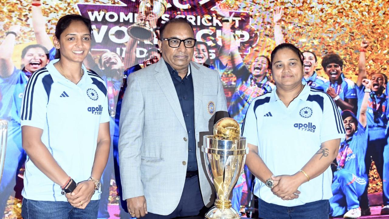 Harmanpreet Kaur, Devajit Saikia, Amita Sharma (Pic: Ashish Raje)