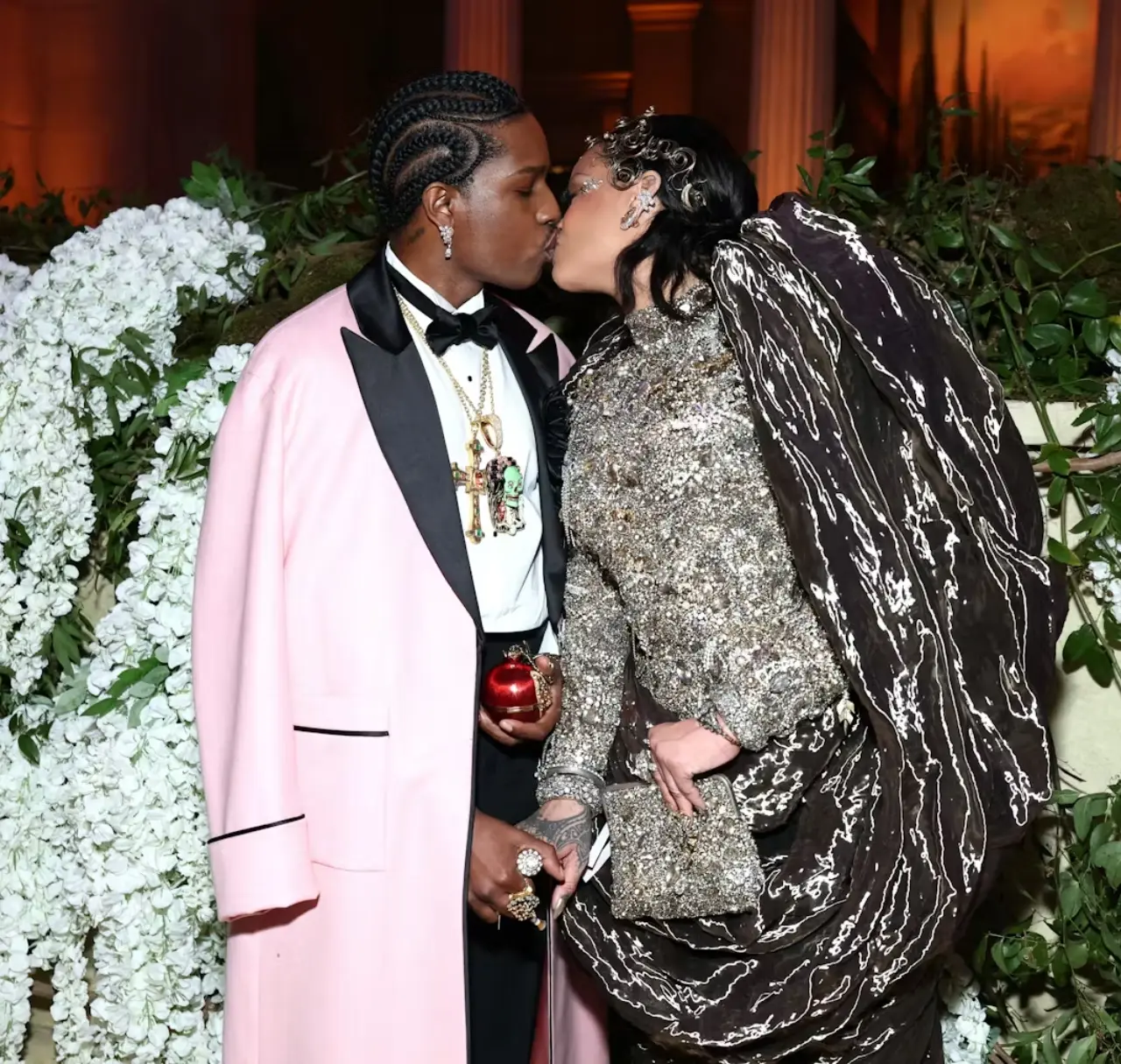 Rihanna and ASAP Rocky shared a romantic kiss at the Met Gala 2026, stealing the spotlight with their loved-up appearance.
