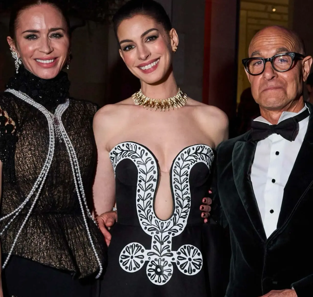 The Devil Wears Prada 2 ever continued at the Met Gala with Anne Hathaway cheerfully posing with Emily Blunt and Stanley Tucci.