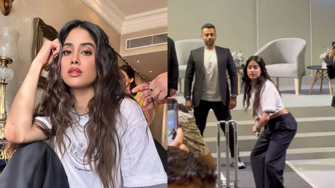Watch: Janhvi Kapoor apologises after bystander hit during cricket match with Pat Cummins Janhvi Kapoor. Pic via Instagram
