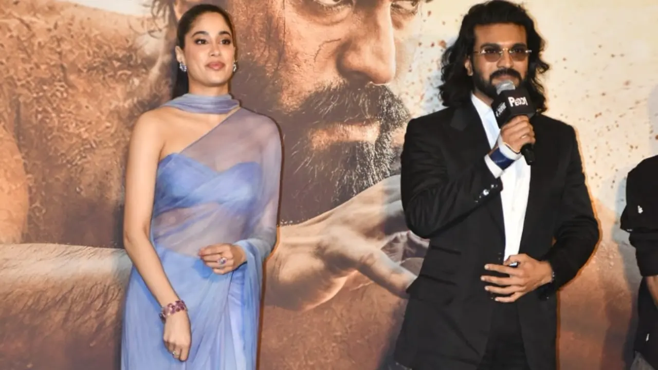 Peddi: Janhvi Kapoor, Ram Charan reveal they were unaware of Sridevi, Chiranjeevi’s stardom Janhvi Kapoor and Ram Charan (Pic/Yogen Shah)