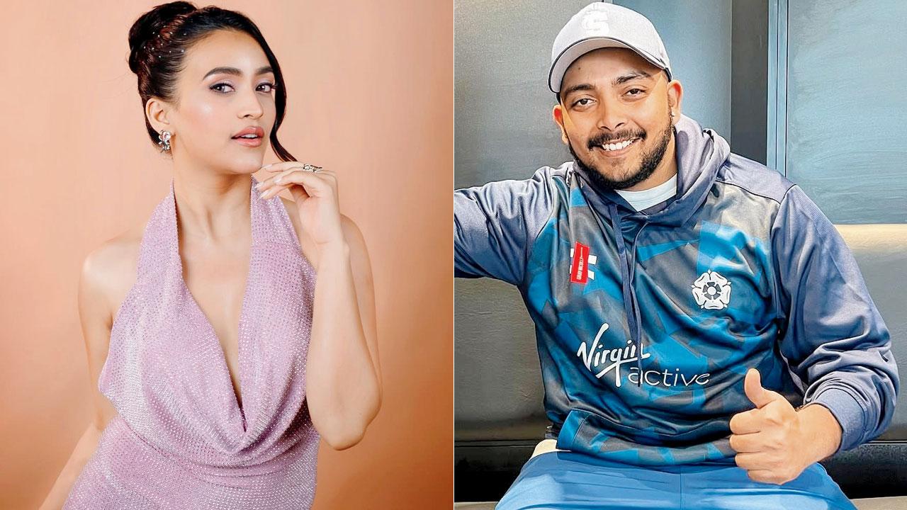 Akriti Agarwal. Pic/Akriti’s Instagram; (right) Prithvi Shaw
