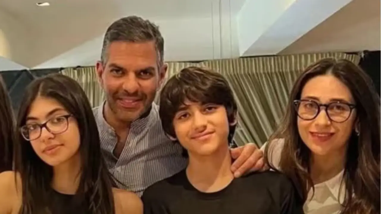 Priya Kapur seeks estate funds for school fees for Karisma Kapoor’s children amid legal dispute Karisma Kapoor, kids and Sunjay Kapur (Picture via Instagram)