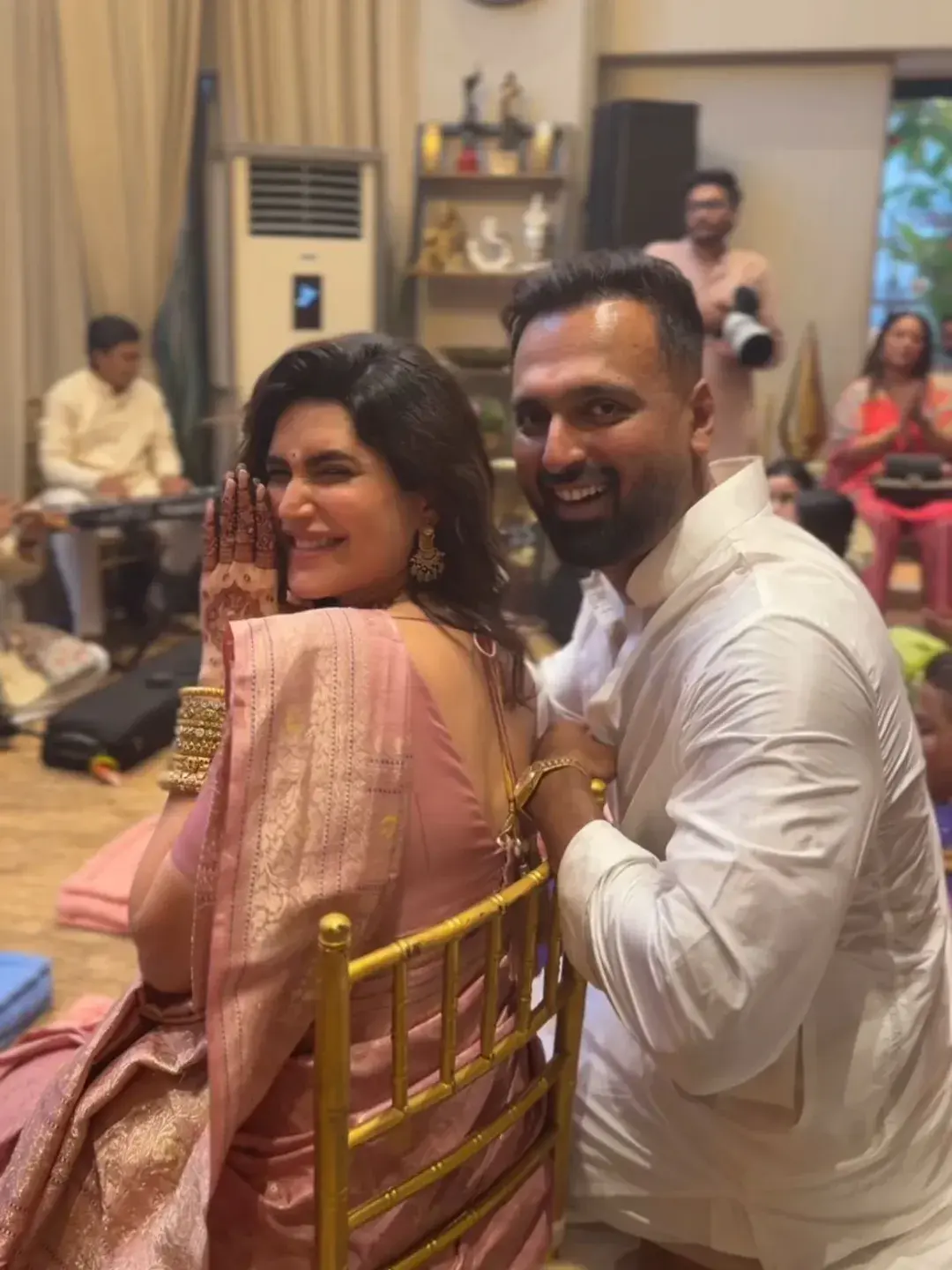 Karishma Tanna and Varun Bangera give a cute glimpse of their godh bharai preps Karishma Tanna and Varun Bangera give a cute glimpse of their godh bharai preps
