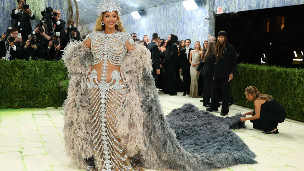 US musician Beyonce arrives for the 2026 Met Gala celebrating "Costume Art" at the Metropolitan Museum of Art, in New York. Pic/AFP