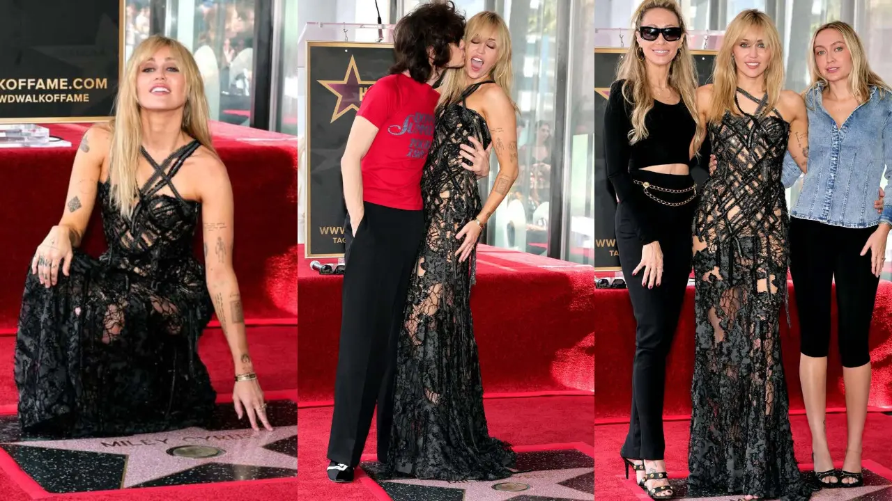 In Pics: Miley Cyrus receives Hollywood Walk of Fame star Miley Cyrus
