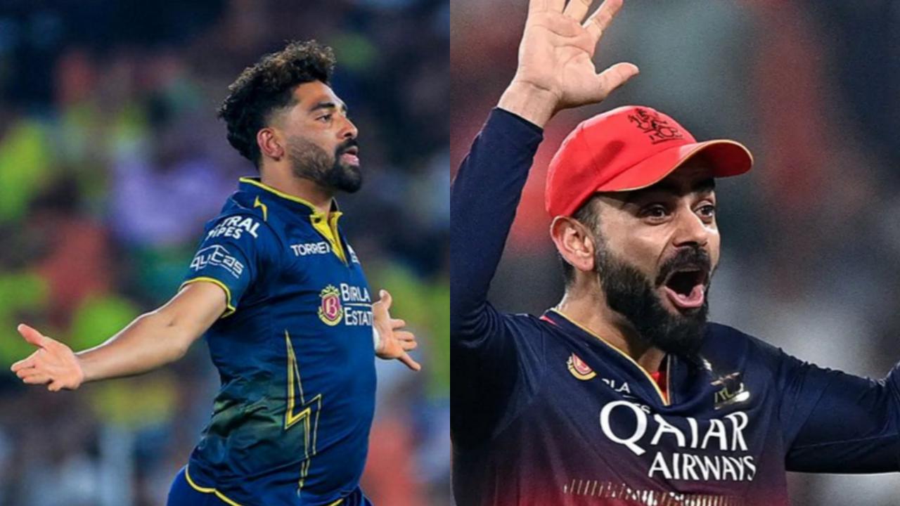 2. Mohammed Siraj vs Virat Kohli
Earlier, GT's pacer Mohammed Siraj shared the RCB's dressing room with stalwart Virat Kohli. The speedster is aware of Kohli's techniques. On the other hand, the Delhi-born cricketer has been showcasing his exceptional skills with the willow. Currently, he has scored 600 runs in 15 matches. The match-up between Kohli and Siraj will be a treat for fans to watch (Pic: File Pic) 2. Mohammed Siraj vs Virat Kohli
Earlier, GT's pacer Mohammed Siraj shared the RCB's dressing room with stalwart Virat Kohli. The speedster is aware of Kohli's techniques. On the other hand, the Delhi-born cricketer has been showcasing his exceptional skills with the willow. Currently, he has scored 600 runs in 15 matches. The match-up between Kohli and Siraj will be a treat for fans to watch (Pic: File Pic)