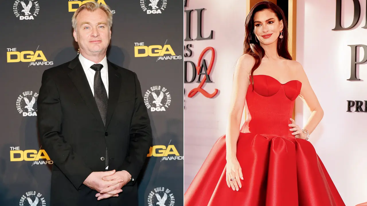 Christopher Nolan and Anne Hathaway. Pics/AFP