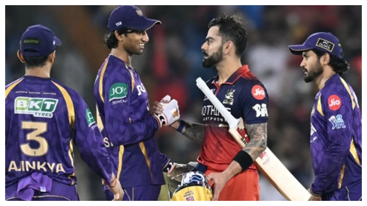Kohli achieved the feat during Royal Challengers Bengaluru’s clash against Kolkata Knight Riders, smashing an unbeaten 105 off 60 balls, including 11 fours and three sixes at a strike rate of 175. Kohli achieved the feat during Royal Challengers Bengaluru’s clash against Kolkata Knight Riders, smashing an unbeaten 105 off 60 balls, including 11 fours and three sixes at a strike rate of 175.