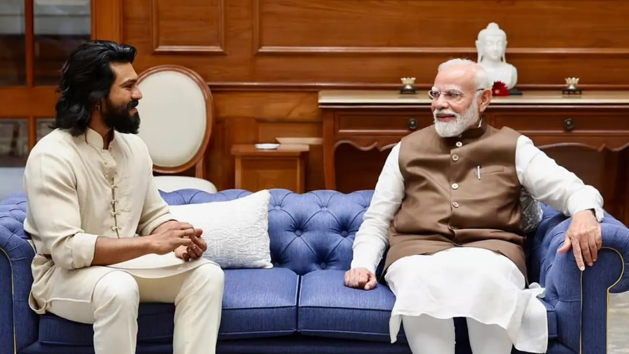 'It's about evolved India': Ram Charan gets candid about his conversation with PM Modi regarding Peddi Ram Charan and PM Modi (Picture via Instagram)