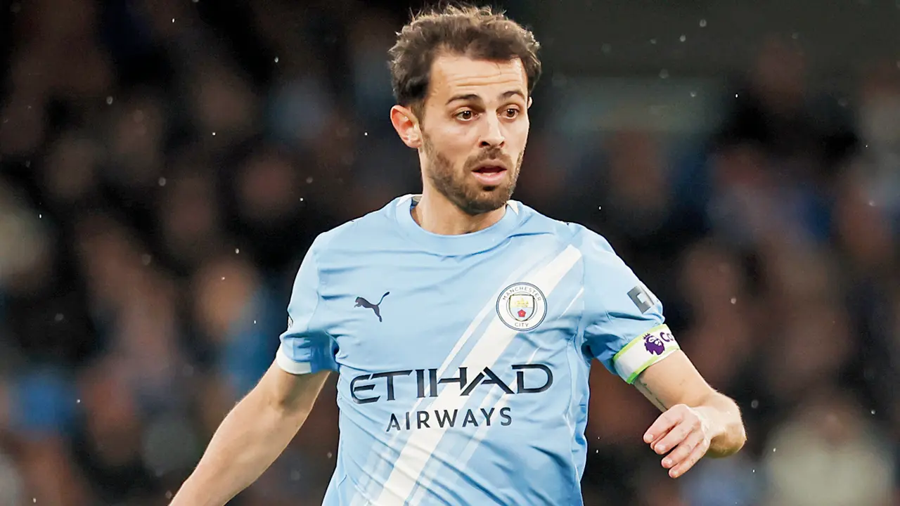 Man City skipper Bernardo Silva during their recent 3-0 win over Crystal Palace. Pic/Getty Images