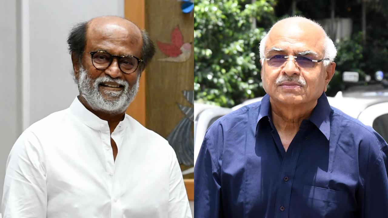 Rajinikanth and R B Choudary. Pic/Instagram