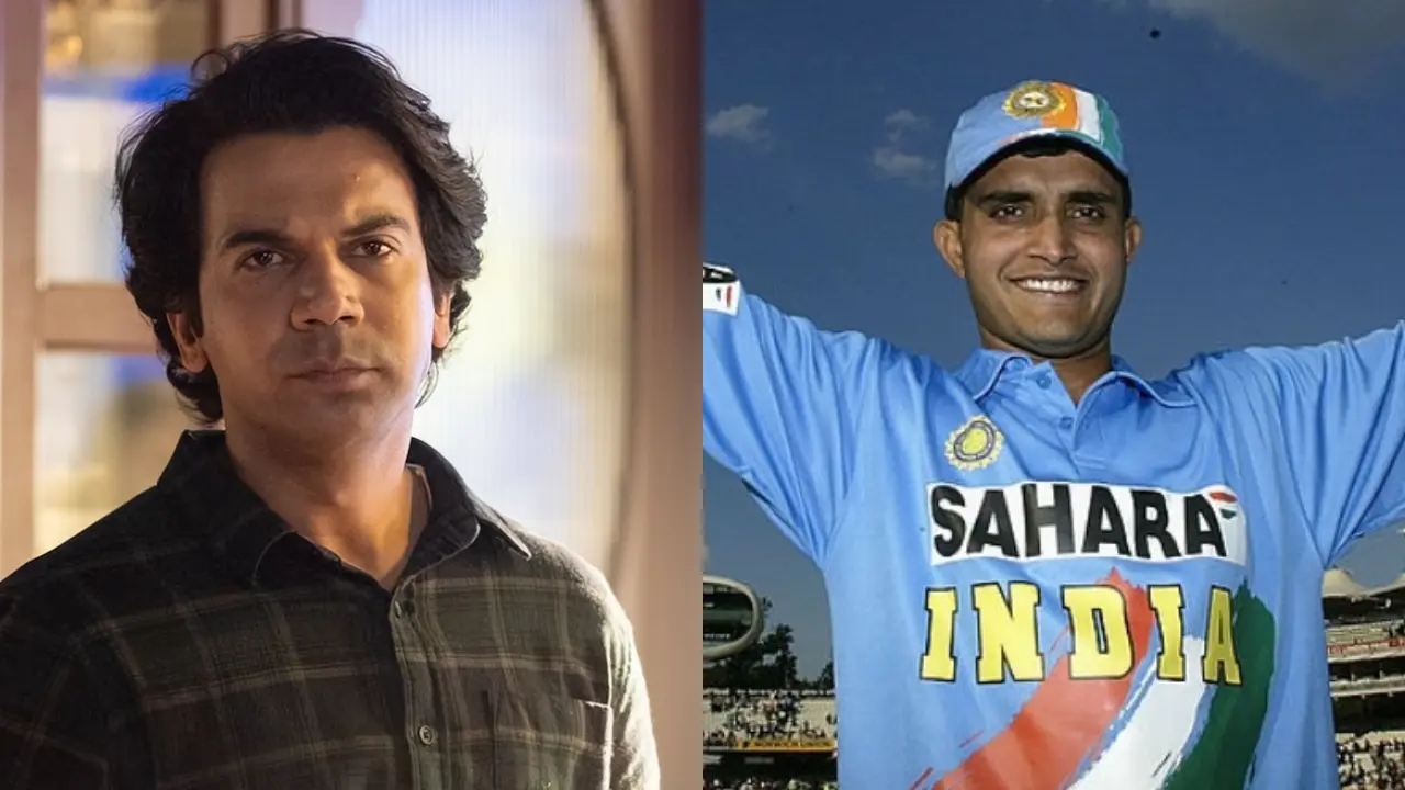 Rajukmmar Rao and Sourav Ganguly. Pics via Instagram