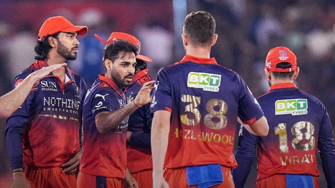 Bengaluru's lead pacer Josh Hazlewood, Bhuvneshwar Kumar, and Rasikh Salam bagged one wicket each. Completing their quotas of four overs each, Hazlewood and Rasikh conceded 35 runs each. Bhuvneshwar was also smashed for 34 runs in four overs. Jacob Duffy and Krunal Pandya went wicketless in the IPL 2026 match against KKR (Pic: X/@RCBTweets)