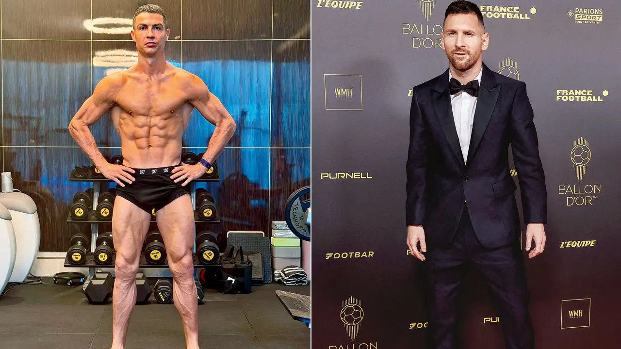 Cristiano Ronaldo. Pic/Ronaldo’s Instagram; (right) Lionel Messi. Pic/Messi’s Instagram