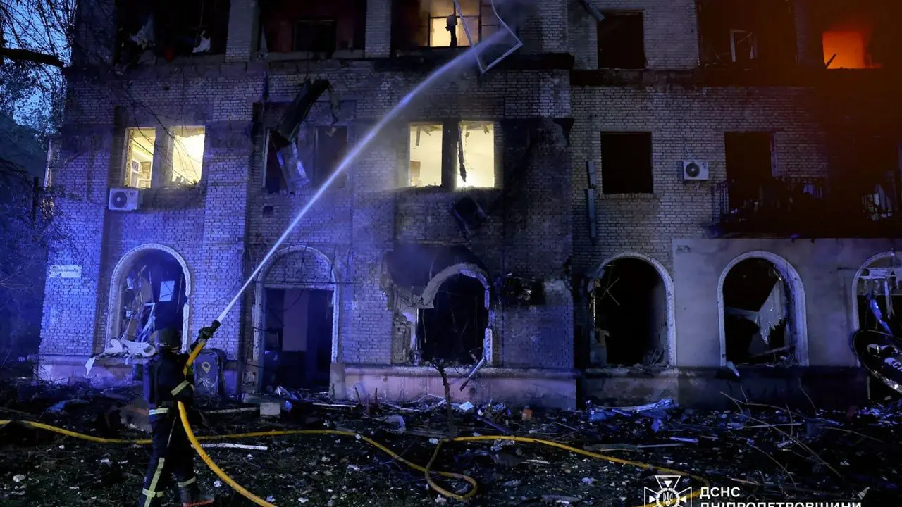 Drones hit residential buildings, a school, and a kindergarten in the major Black Sea export port of Odesa. (PICS/ AFP, X)