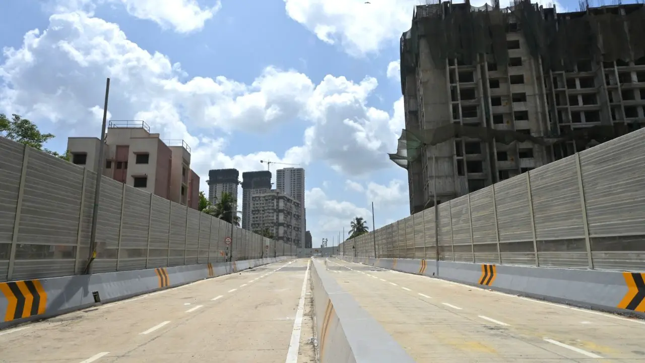 BMC directs faster completion of Mrinaltai Gore Flyover and other ongoing projects in Mumbai Mrinaltai Gore Flyover connects Goregaon and Ram Mandir. (Pic/Special arrangement)