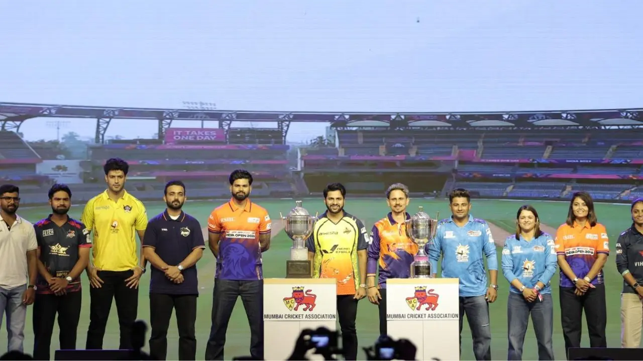 Mumbai T20 League to kick off on June 1 with top India stars in action Shreyas Iyer, Ajinkya Rahane, Shardul Thakur and other captains ahead of the Mumbai T20 League (Pic/Special arrangement)