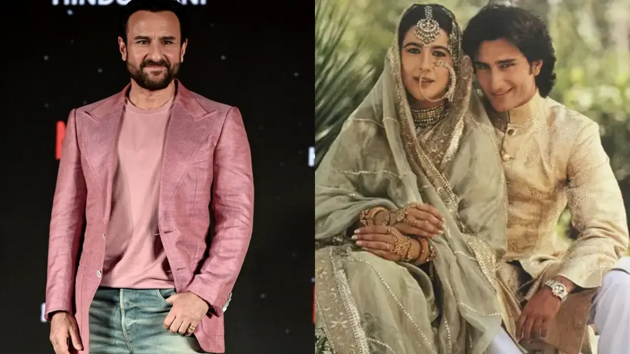 Saif Ali Khan says a senior actor advised him to keep marriage with Amrita Singh secret: 'It would spoil my image' Saif and Amrita (Pics/Google Images, AFP)