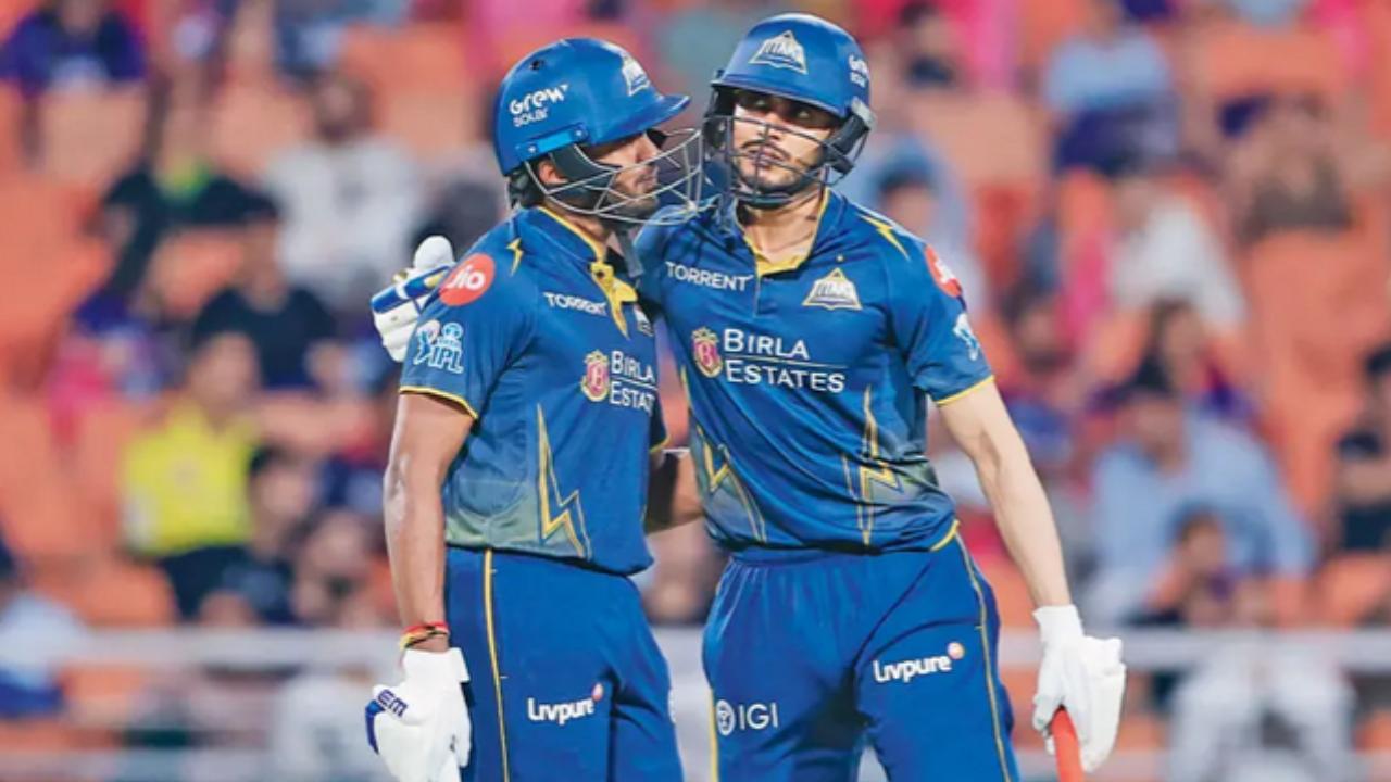 Having been put to bat first, GT's opening batsman Sai Sudharsan managed to score 12 runs in 12 balls, including two boundaries. Captain Shubman Gill registered 10 runs in eight balls, with the help of two boundaries (Pic: File Pic)