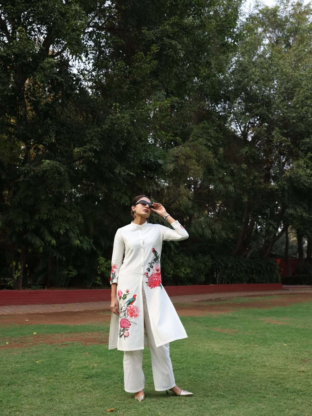All things summer? Sobhita Dhulipala goes for a floral painted kurta set. A cotton set to beat the heat