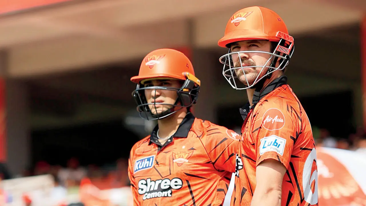 SRH openers Abhishek Sharma (left) and Travis Head. Pic/IPL