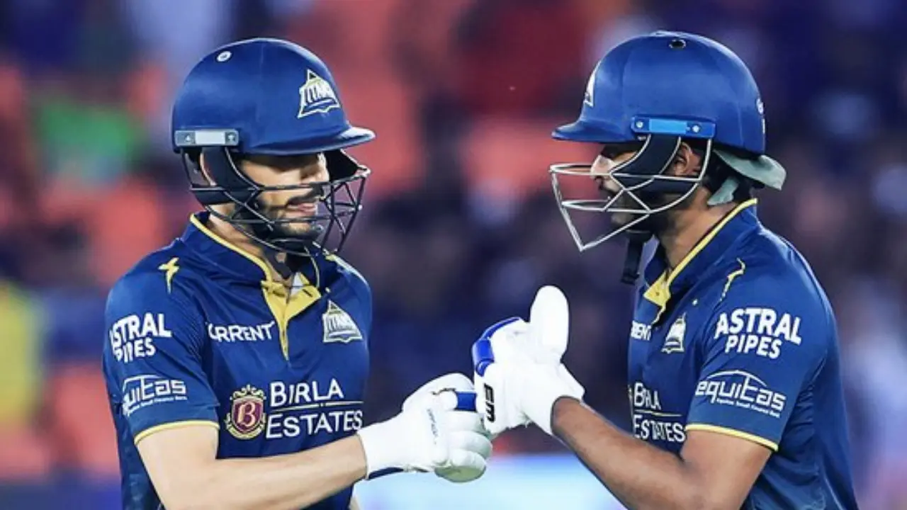 IPL 2026: Shubman Gill completes half-century; GT reach 111 runs in 10 overs against CSK Shubman Gill, Sai Sudharsan (Pic: X/@gujarat_titans)