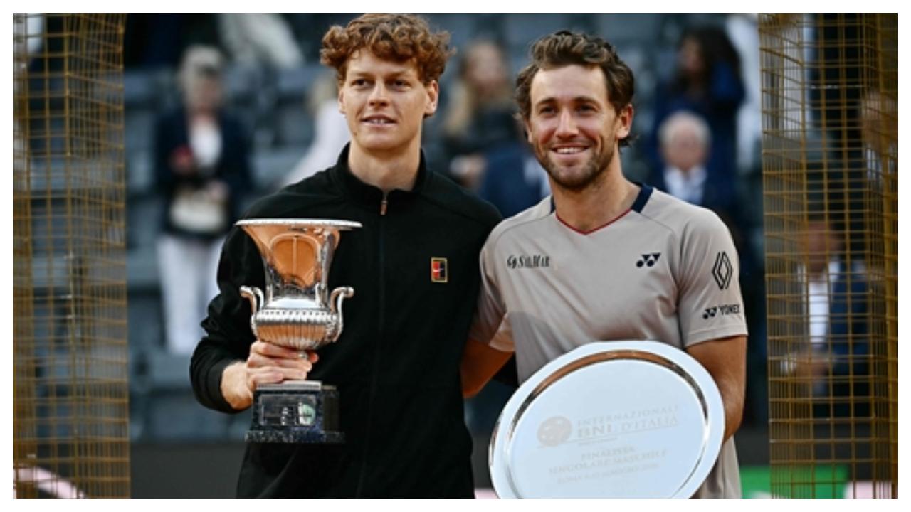 Sinner became the first Italian to win the Rome title since Adriano Panatta won it in 1976 Sinner became the first Italian to win the Rome title since Adriano Panatta won it in 1976