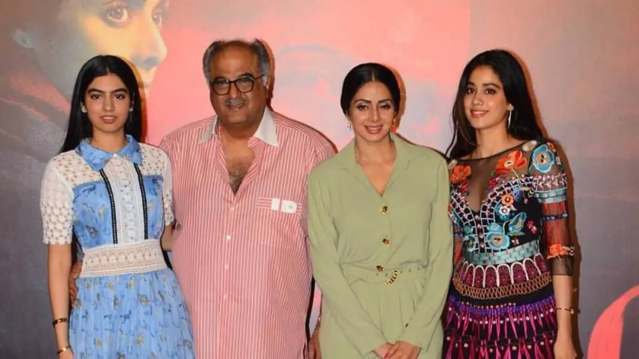 Sridevi with her family (Pic/Instagram)
