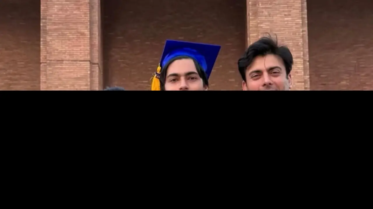 Rare photo of Pakistani actor Fawad Khan at son's graduation goes viral Fawad Khan with his family (Fanpage on X)