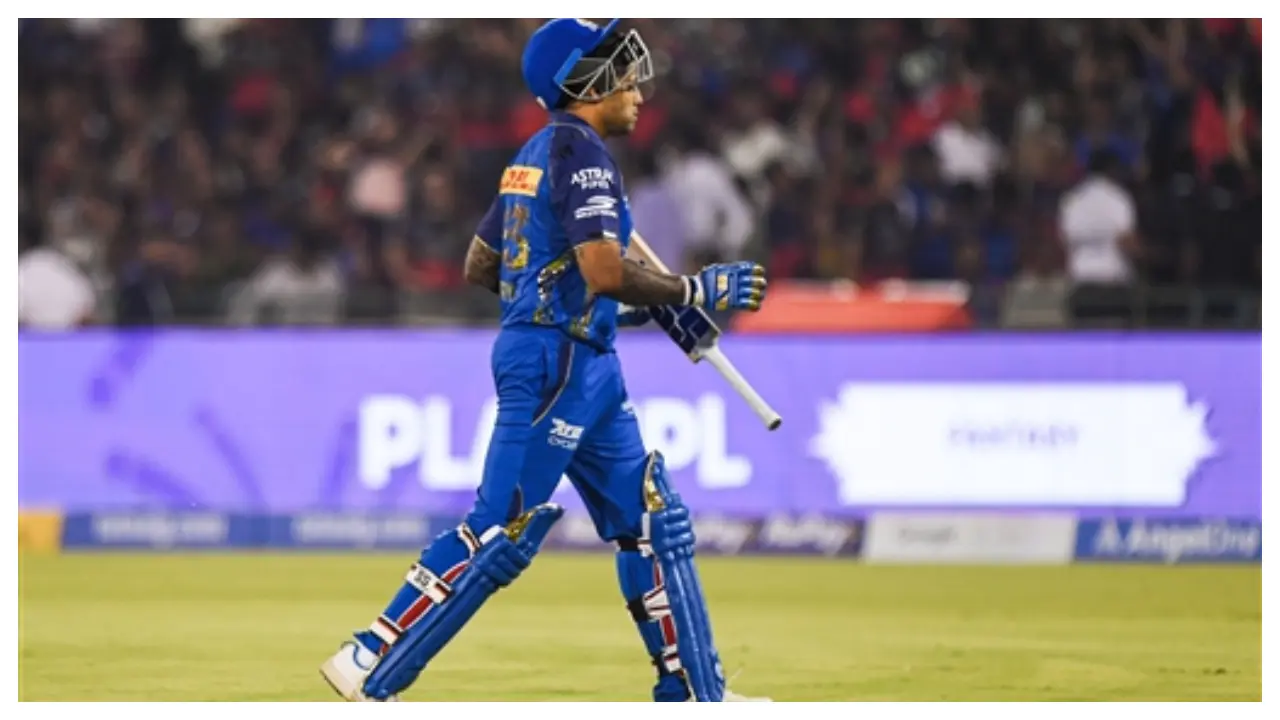 Rohit Sharma raced to 22 runs in just 10 balls, attacking Josh Hazlewood before edging one behind to the wicket keeper. Before Suryakumar Yadav departed for a first-ball duck. (Pic: ANI) Rohit Sharma raced to 22 runs in just 10 balls, attacking Josh Hazlewood before edging one behind to the wicket keeper. Before Suryakumar Yadav departed for a first-ball duck. (Pic: ANI)