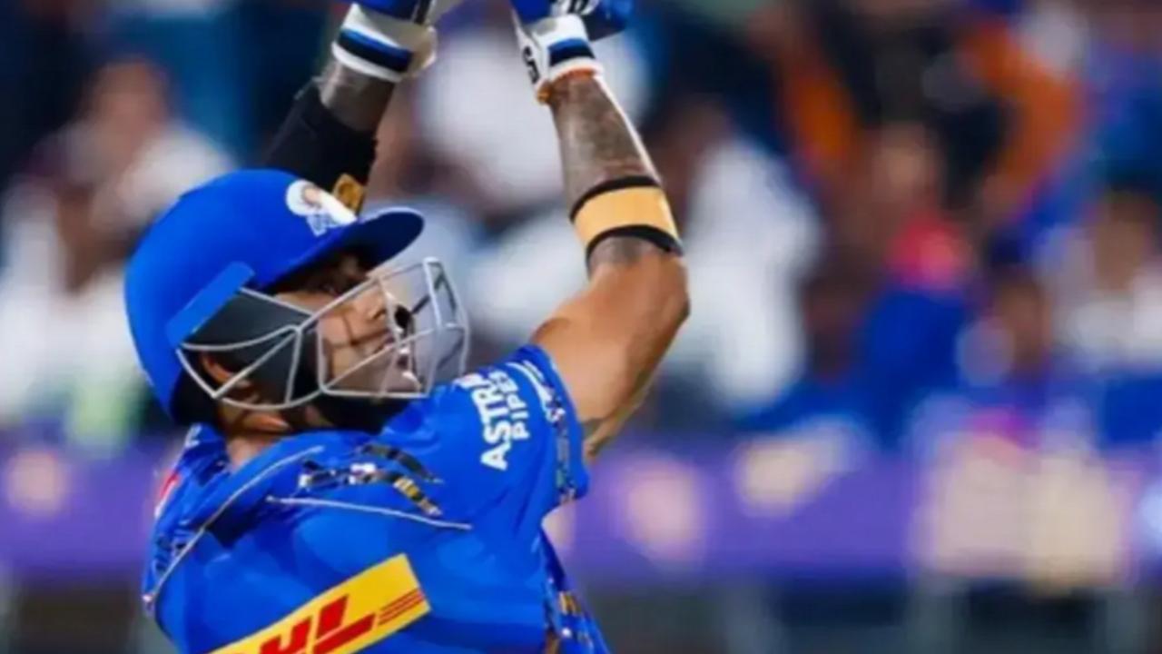 Suryakumar Yadav managed to score 21 runs in 12 balls, including three boundaries and a maximum. Tilak Varma was dismissed for five runs in eight balls (Pic: File Pic)
