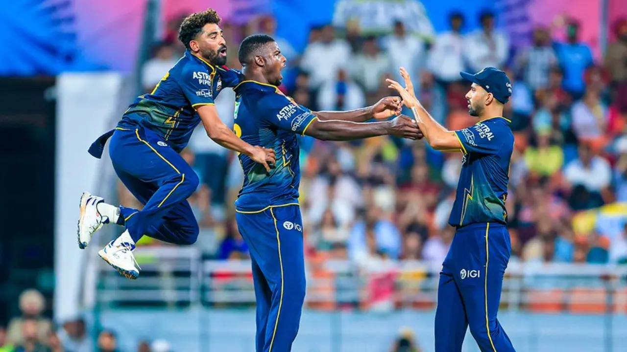 Gujarat's Jason Holder returned with the figures of two wickets for 27 in four overs. Kagiso Rabada also claimed two wickets by conceding 35 runs in four overs. Mohammed Siraj and Prasidh Krishna also bagged one wicket each. Washington Sundar and Rashid Khan went wicketless in the IPL 2026 match against the Royals (Pic: X/@gujarat_titans) Gujarat's Jason Holder returned with the figures of two wickets for 27 in four overs. Kagiso Rabada also claimed two wickets by conceding 35 runs in four overs. Mohammed Siraj and Prasidh Krishna also bagged one wicket each. Washington Sundar and Rashid Khan went wicketless in the IPL 2026 match against the Royals (Pic: X/@gujarat_titans)