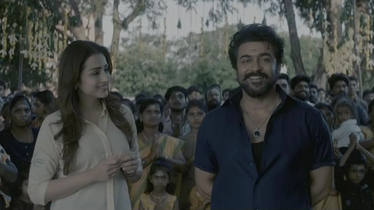 Karuppu: Suriya missed Trisha in gratitude note, sparks debate online Trisha and Suriya in Karuppu (Pic/X)