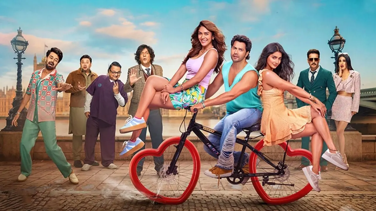 Directed by his dad David Dhawan, the film is set to release on June 5. It feaures an ensemble cast including Jimmy Shergill, Chunky Panday, Mouni Roy and others. Directed by his dad David Dhawan, the film is set to release on June 5. It feaures an ensemble cast including Jimmy Shergill, Chunky Panday, Mouni Roy and others.