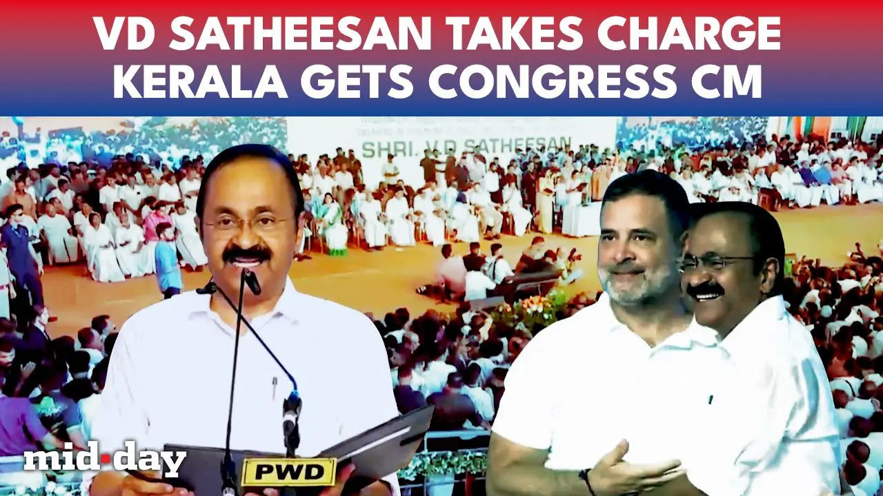 VD Satheesan sworn in as Kerala CM; Rahul Gandhi gives big hug to new CM