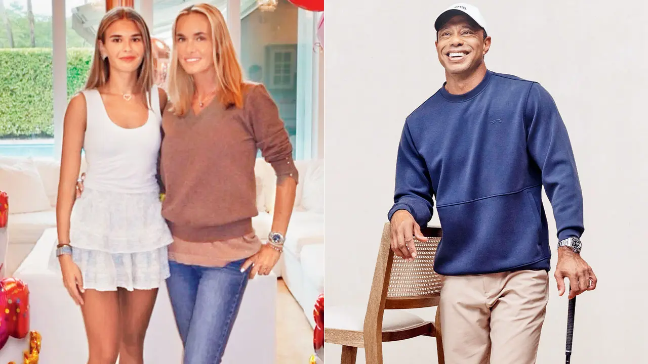 Golf legend Tiger sighted at graduation party for kai Kai Trump (left) with her mother Vanessa. Pic/Kai’s Instagram; (right) Tiger Woods. Pic/Woods’s Instagram