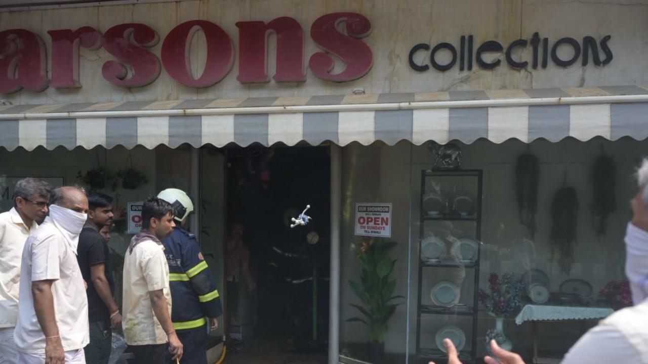 IN PHOTOS: Fire breaks out at Amarsons Store near Breach Candy Hospital A fire broke out on Tuesday at Amarsons Store on Bhulabhai Desai Road, near Breach Candy Hospital in Mumbai’s Mahalaxmi area