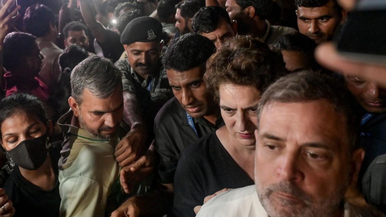 IN PHOTOS: Rahul Gandhi meets Ankita Bhandari's parents protesting at India Gate Leader of Opposition in the Lok Sabha Rahul Gandhi on Wednesday met the parents of Ankita Bhandari, who were protesting at India Gate demanding justice for their daughter