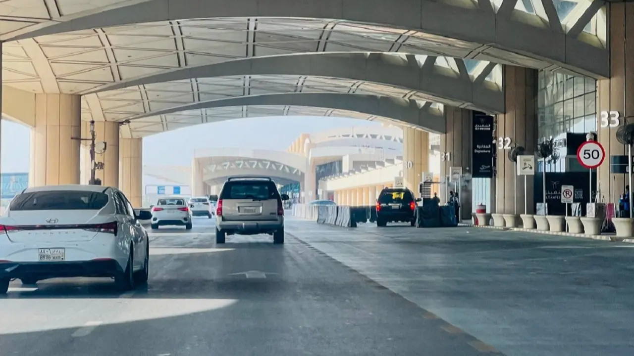 India condemns attacks on Saudi airports, calls targeting civilians unacceptable Cars drive past the gates of King Khalid International Airport in Riyadh. Pic/AFP