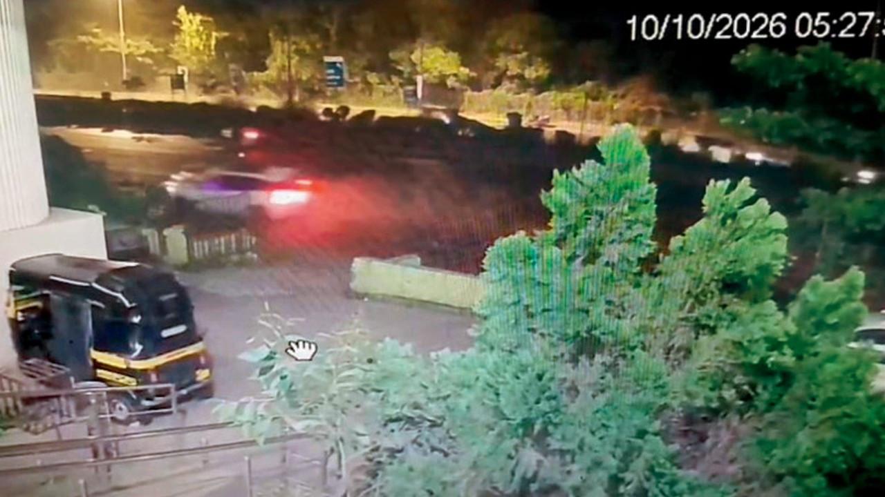 Mumbai: Police trace Mahindra XUV700 in fatal Ghatkopar hit-and-run case The speeding car that jumped the pavement and ran over Bhalekar, who was taking a break during his night shift in Ghatkopar East. Pics/By Special Arrangement