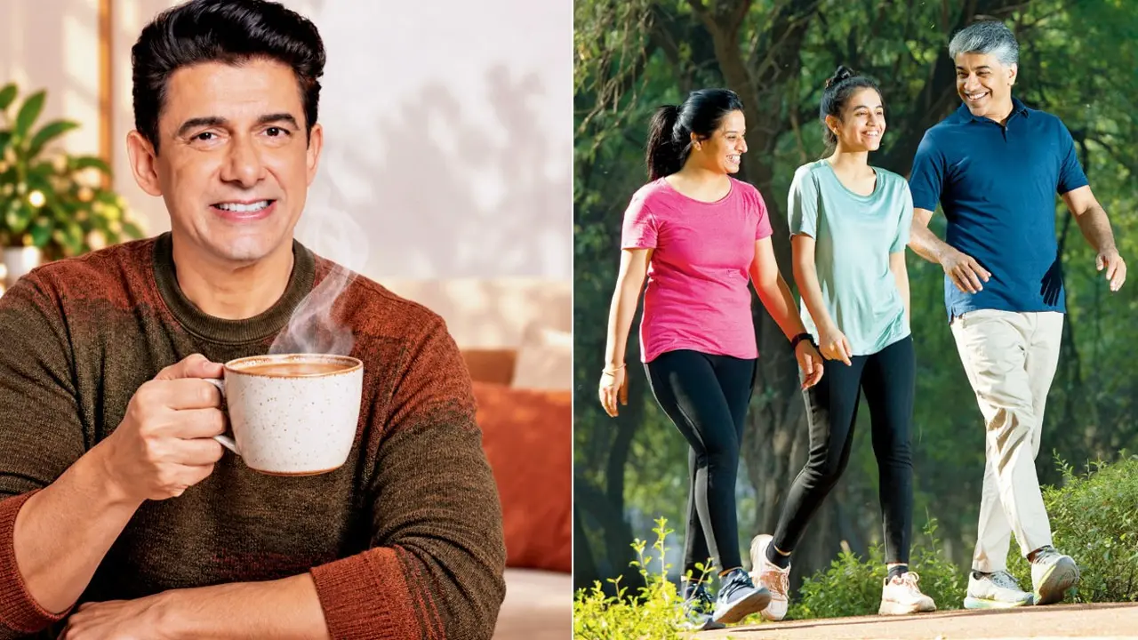 21 Days to Good Health: Dr Shriram Nene on habits, fitness and longevity (Left) Dr Shriram Nene; (right) short walks after meals help regulate blood sugar, vascular health, and cognitive function. Pics/Rupa Publications; iStock