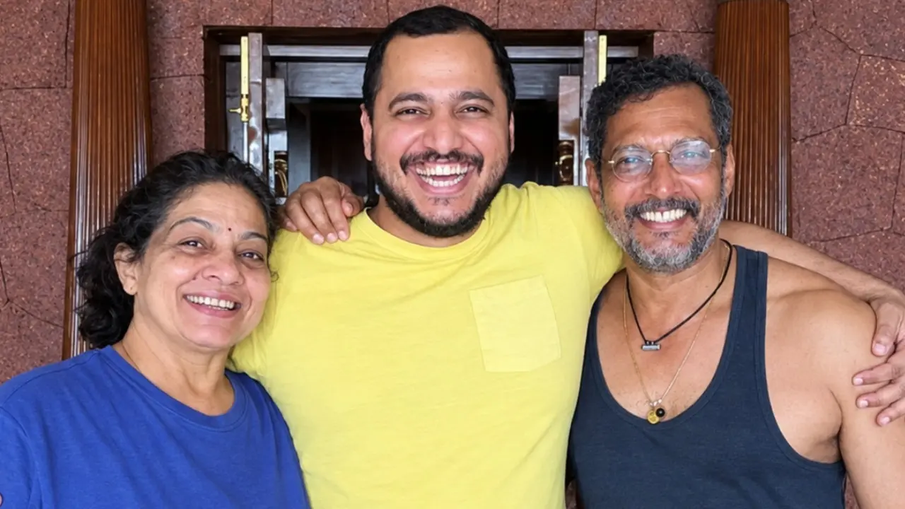 Who is Nana Patekar's son Malhar? Actor and Ram Gopal Varma's assistant director Nana Patekar, his wife Neelakanti Patekar and son Malhar Patekar (Pic via Instagram)